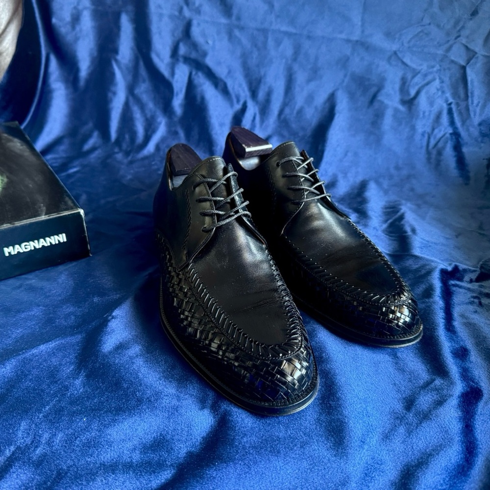 Magnanni Black Leather Men’s Shoes